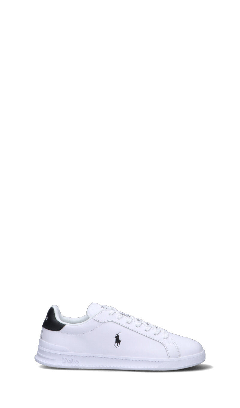 POLO RALPH LAUREN Sneaker uomo bianca/nera in pelle