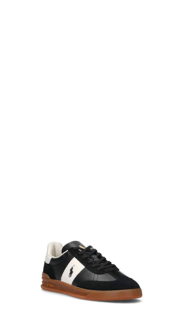 POLO SPORT Sneaker uomo nera in suede