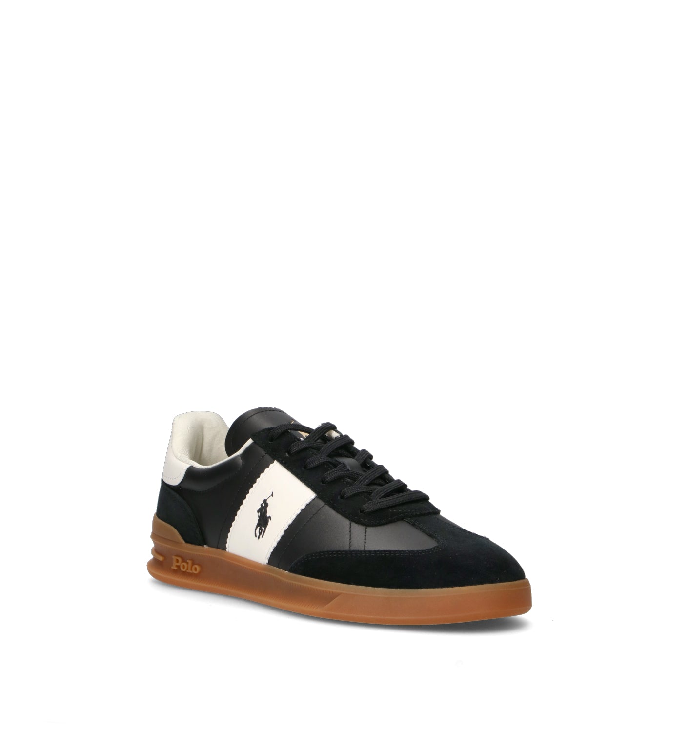 POLO SPORT Sneaker uomo nera in suede