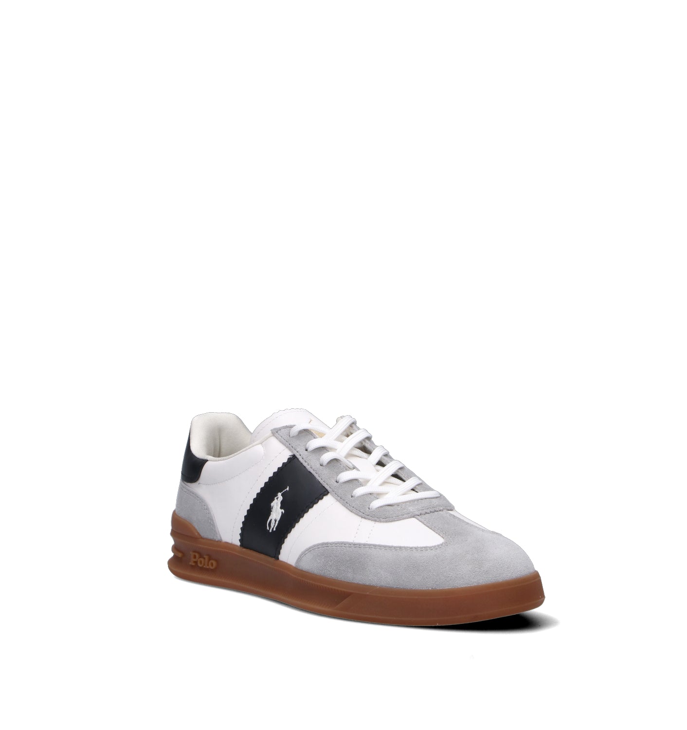 POLO SPORT Sneaker donna bianca/grigia in pelle
