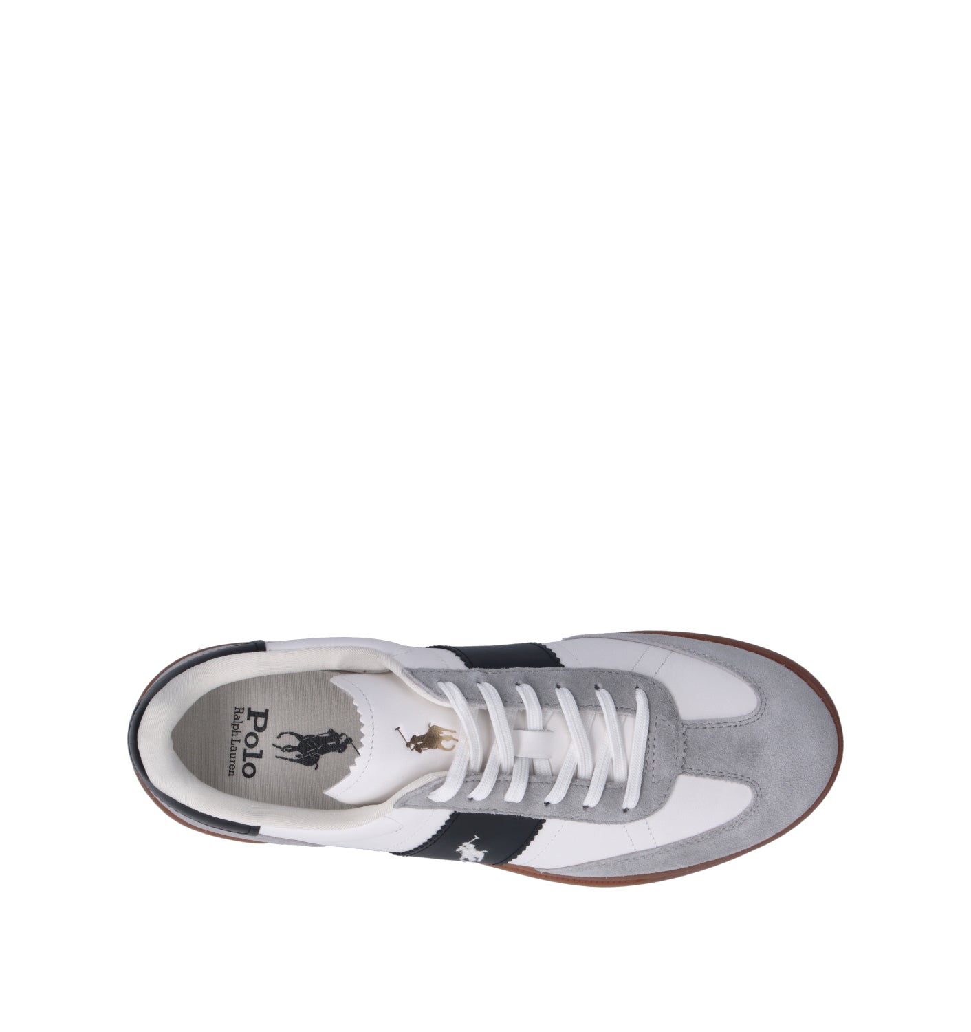 POLO SPORT Sneaker donna bianca/grigia in pelle