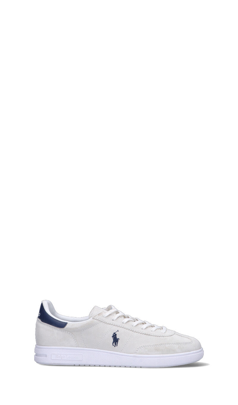 POLO SPORT Sneaker uomo bianca in suede
