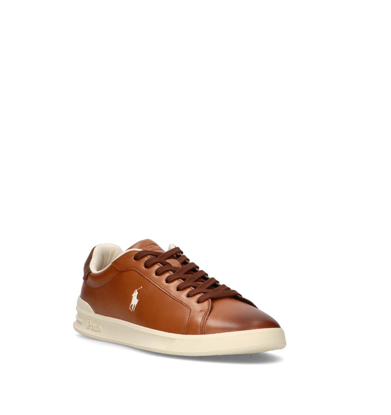 RALPH LAUREN Sneaker uomo cuoio in pelle
