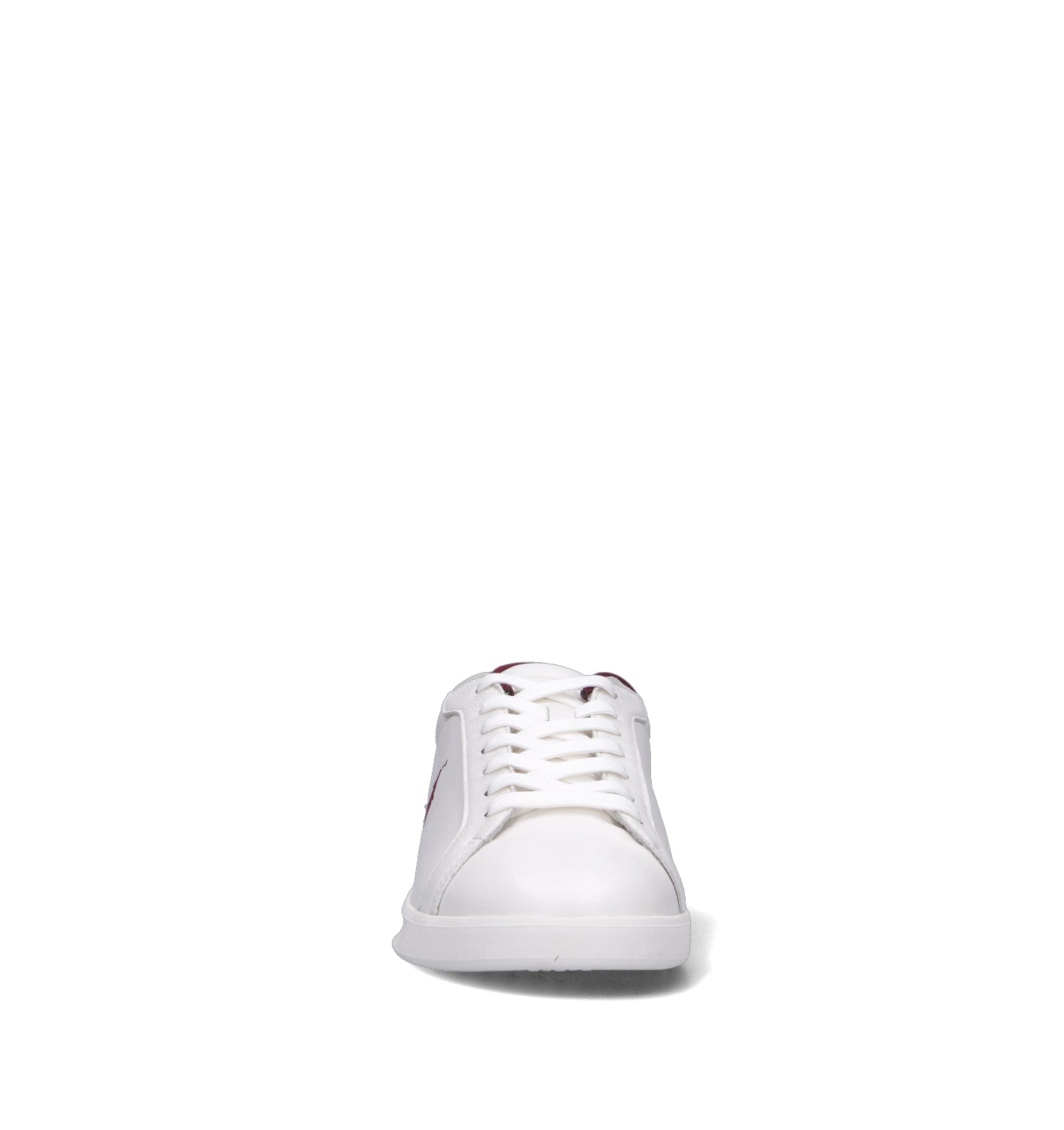 POLO RALPH LAUREN Sneaker uomo bianca/bordeaux in pelle