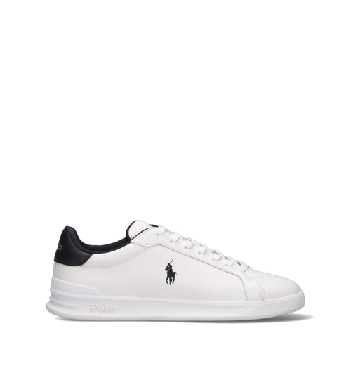 POLO RALPH LAUREN Sneaker uomo bianca/nera in pelle