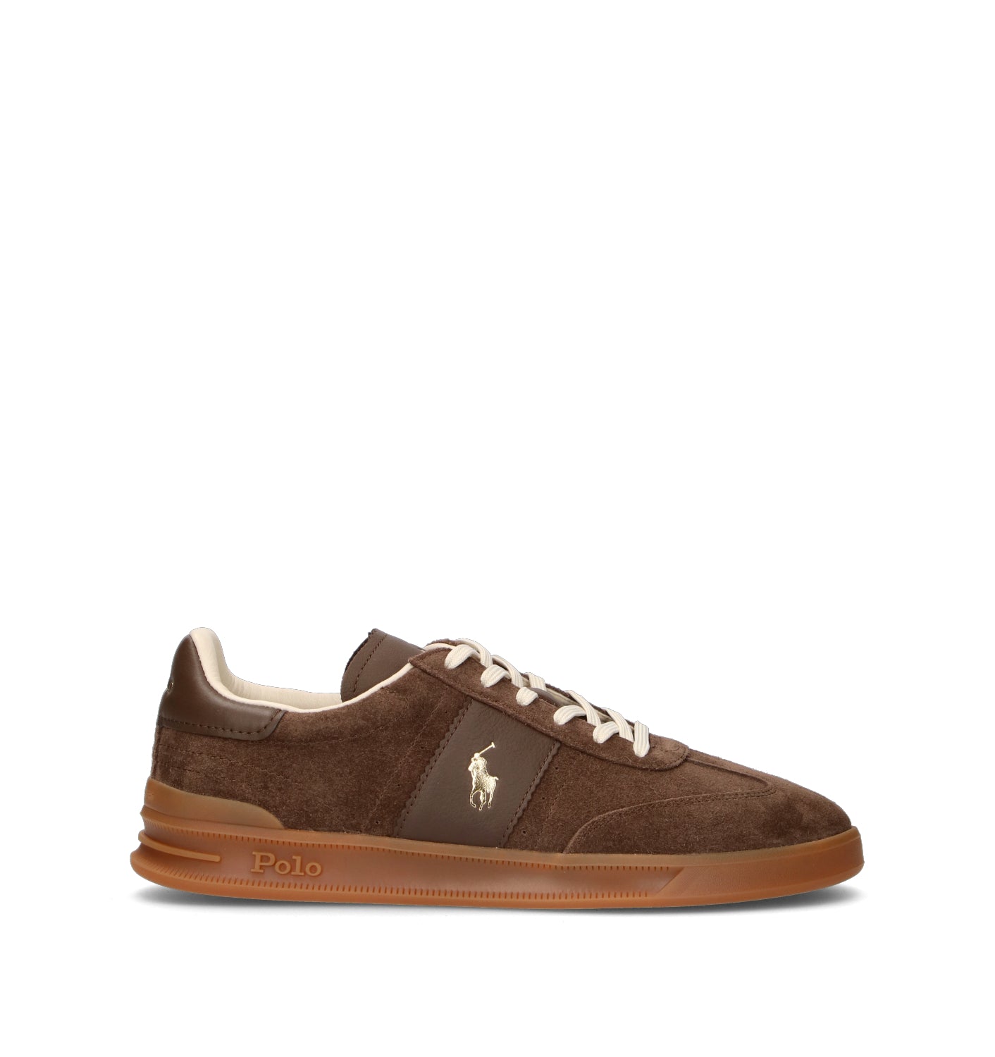POLO SPORT Sneaker donna marrone in suede