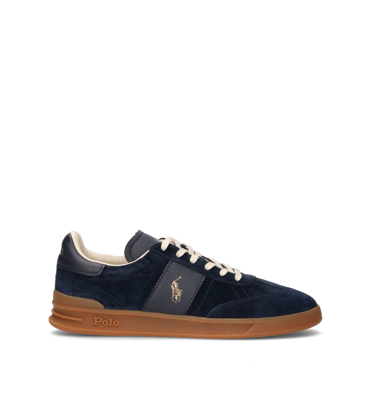 POLO SPORT Sneaker donna blu in suede