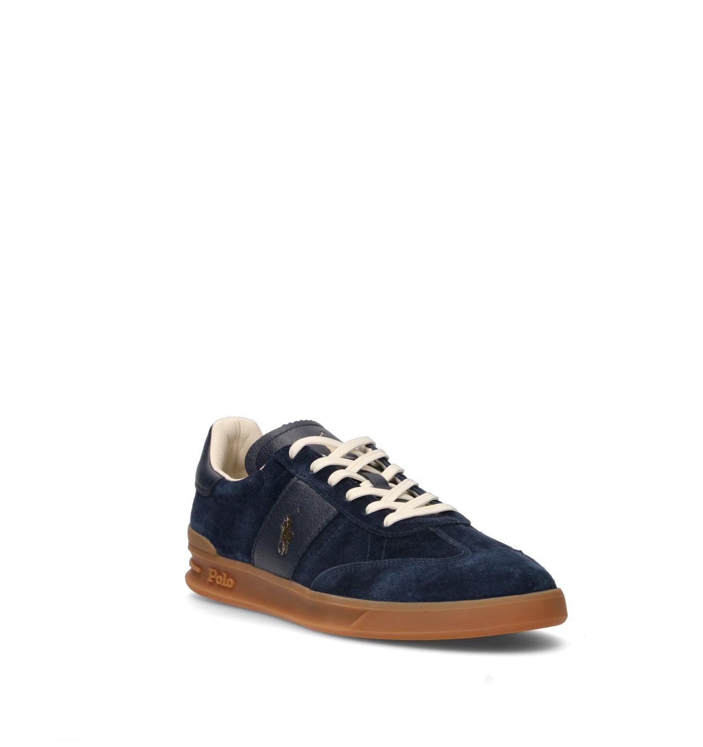 POLO SPORT Sneaker uomo blu in suede