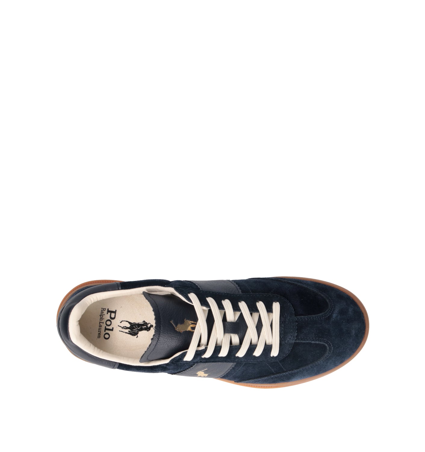 POLO SPORT Sneaker uomo blu in suede