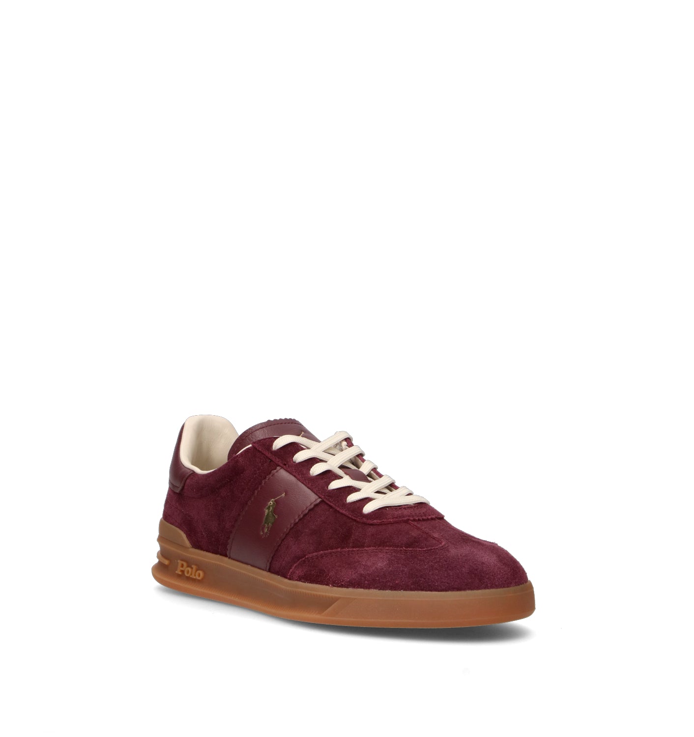 POLO SPORT Sneaker uomo bordeaux in suede