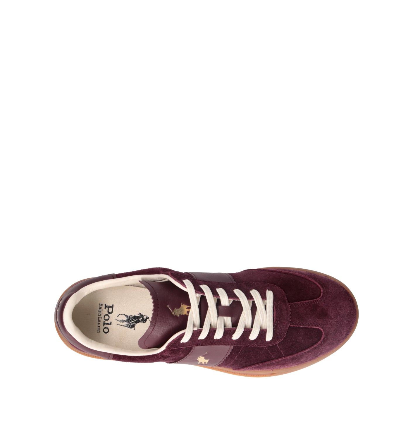 POLO SPORT Sneaker uomo bordeaux in suede