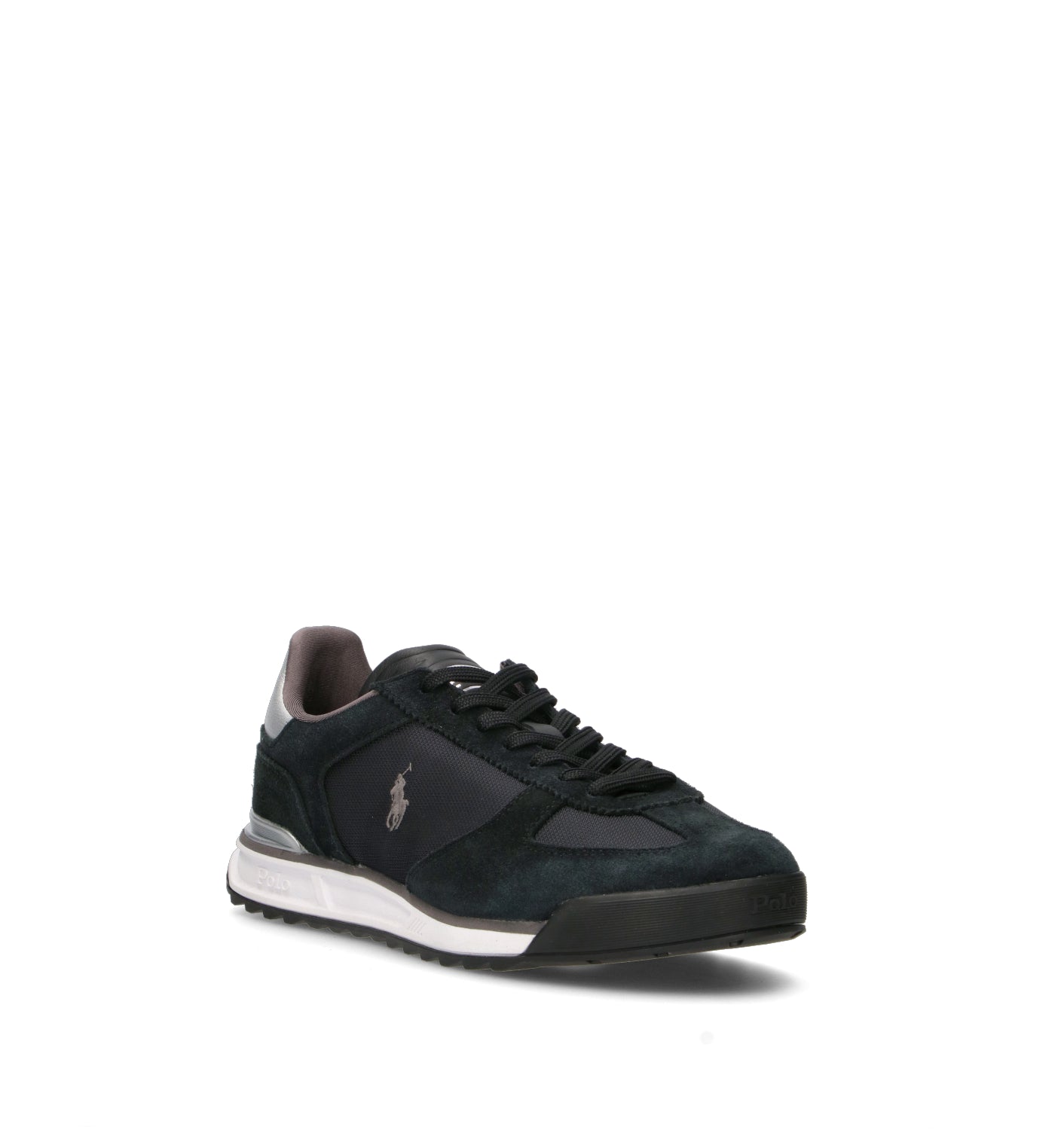 POLO SPORT Sneaker uomo nera in suede