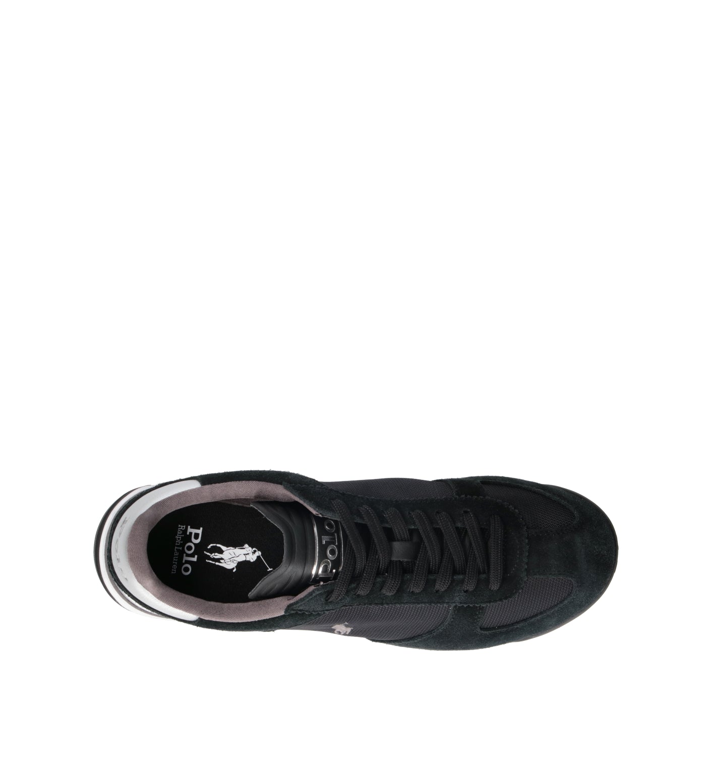 POLO SPORT Sneaker uomo nera in suede