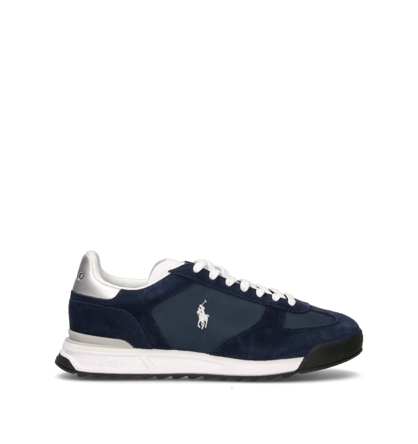 POLO SPORT Sneaker uomo blu in suede