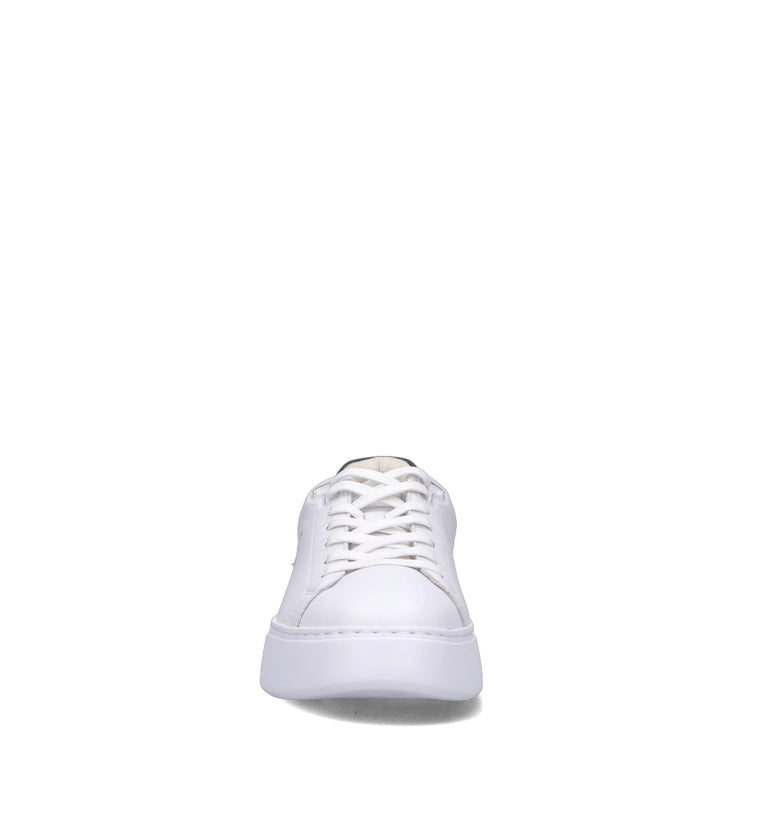 POLO SPORT Sneaker uomo bianca/blu in pelle