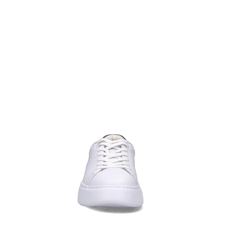 POLO SPORT Sneaker uomo bianca/nera in pelle