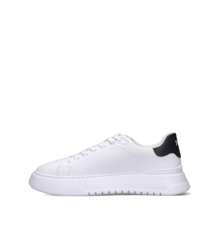 POLO SPORT Sneaker uomo bianca/nera in pelle