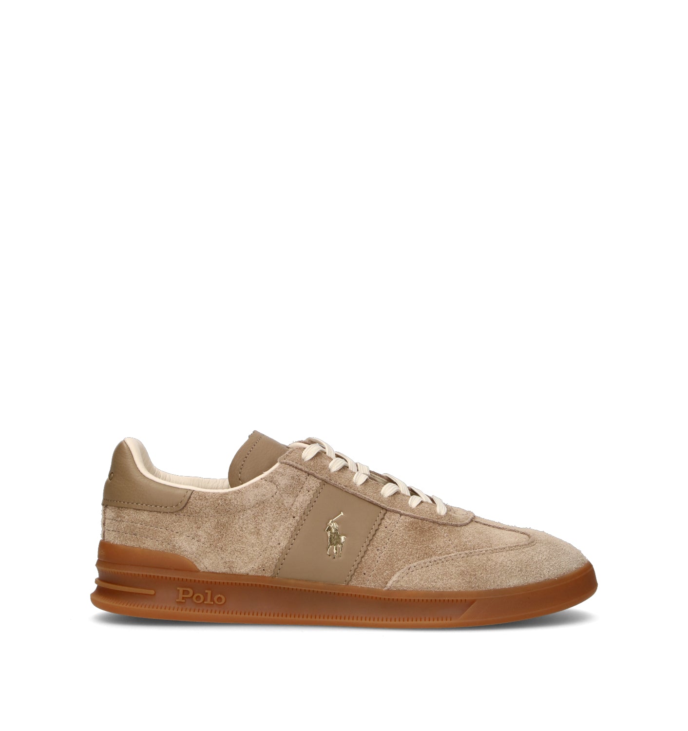 POLO SPORT Sneaker uomo marrone in suede