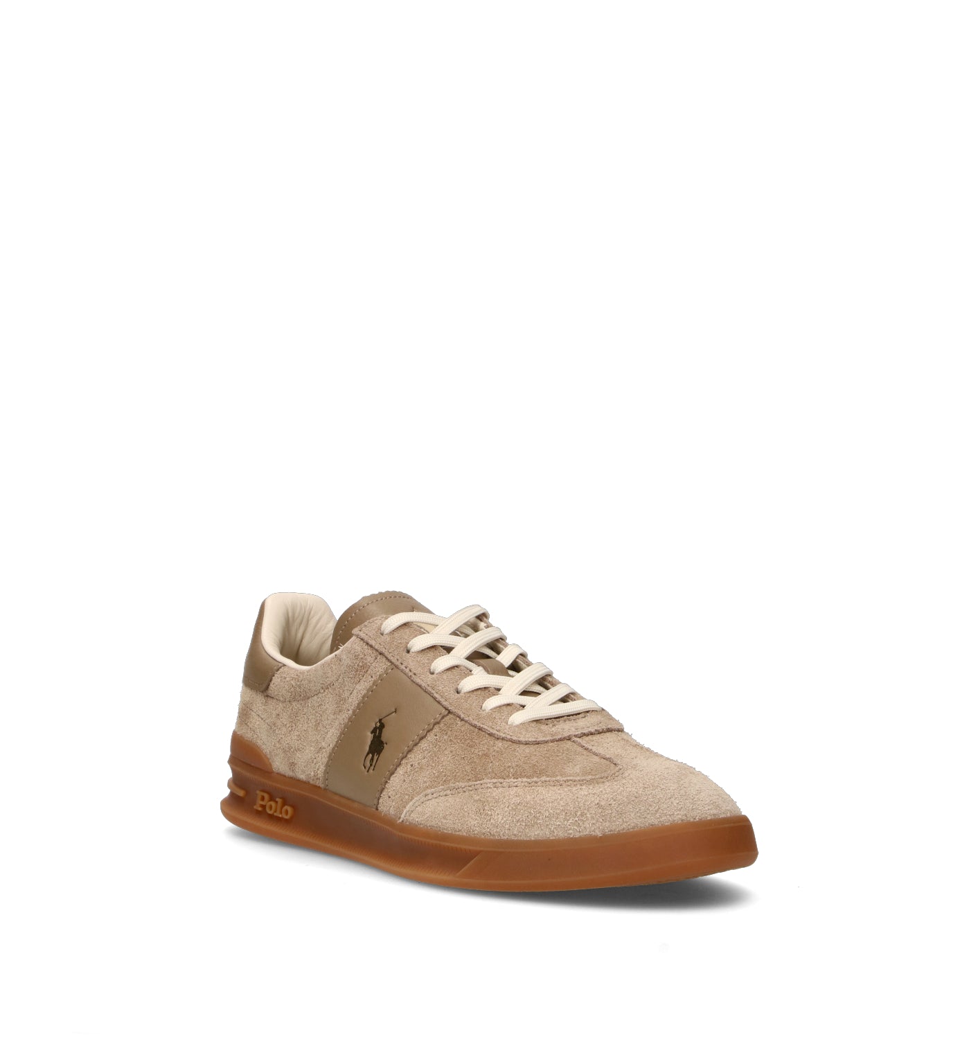POLO SPORT Sneaker uomo marrone in suede