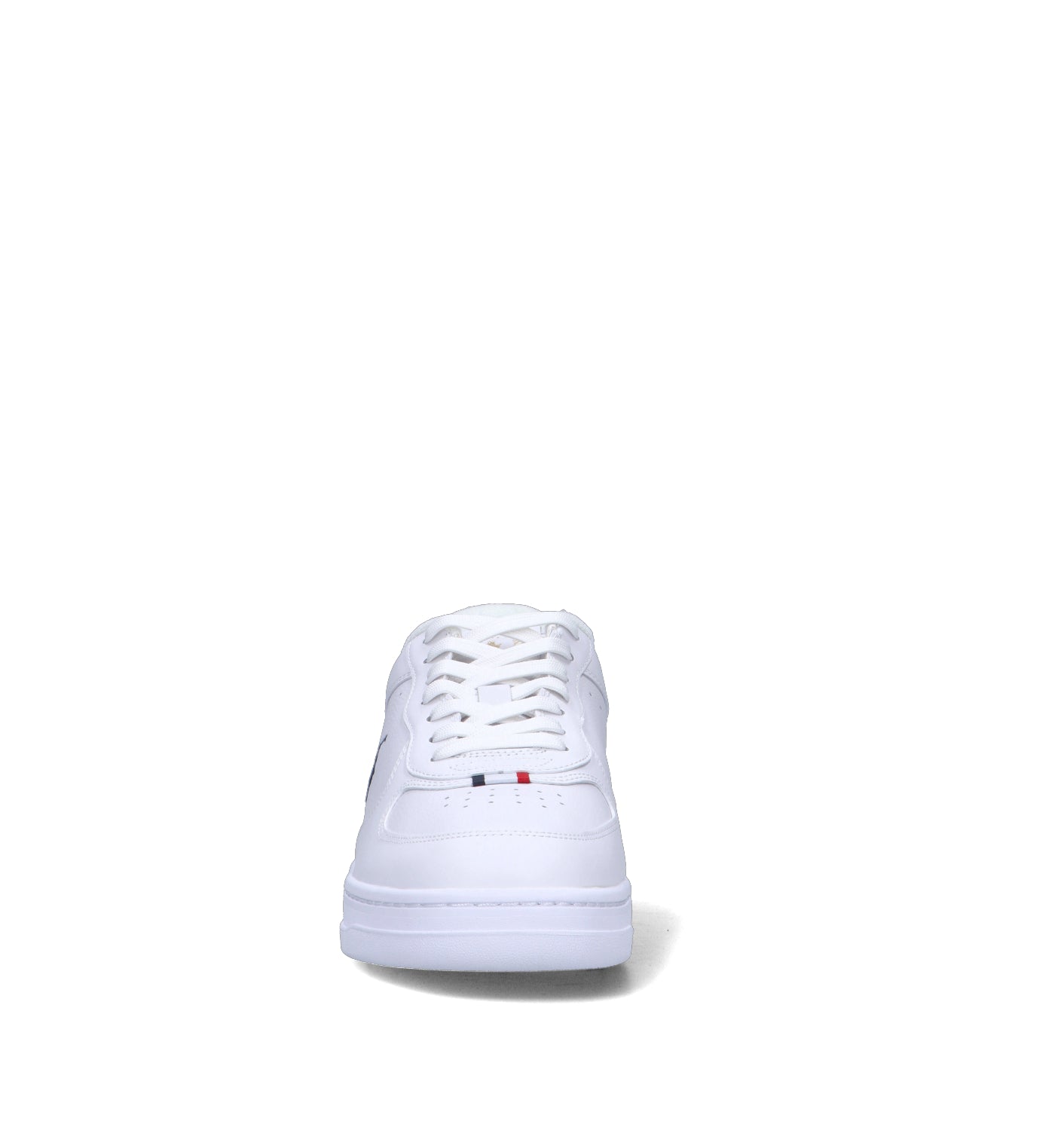 RALPH LAUREN Sneaker uomo bianca/navy in pelle