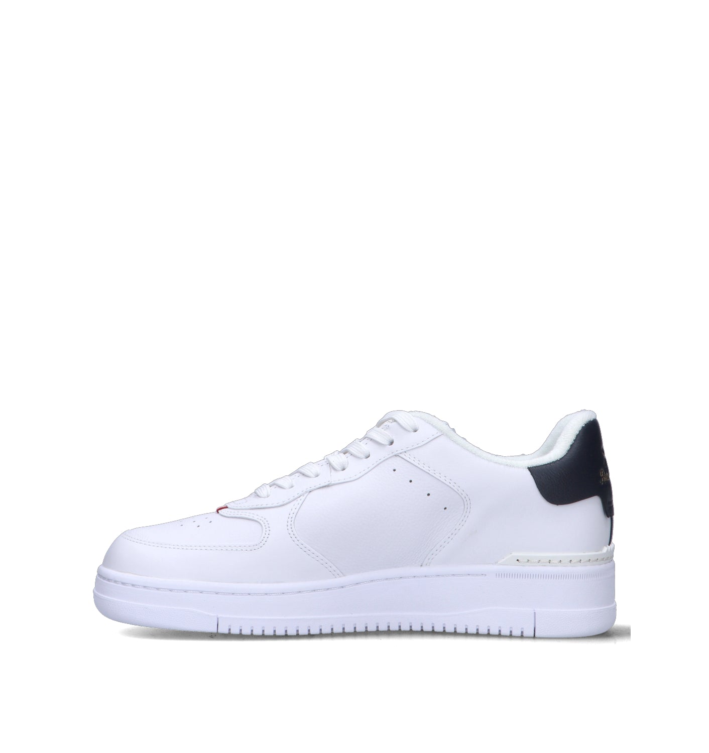 RALPH LAUREN Sneaker uomo bianca/navy in pelle