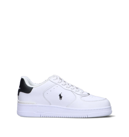 RALPH LAUREN Sneaker uomo bianca/nera in pelle