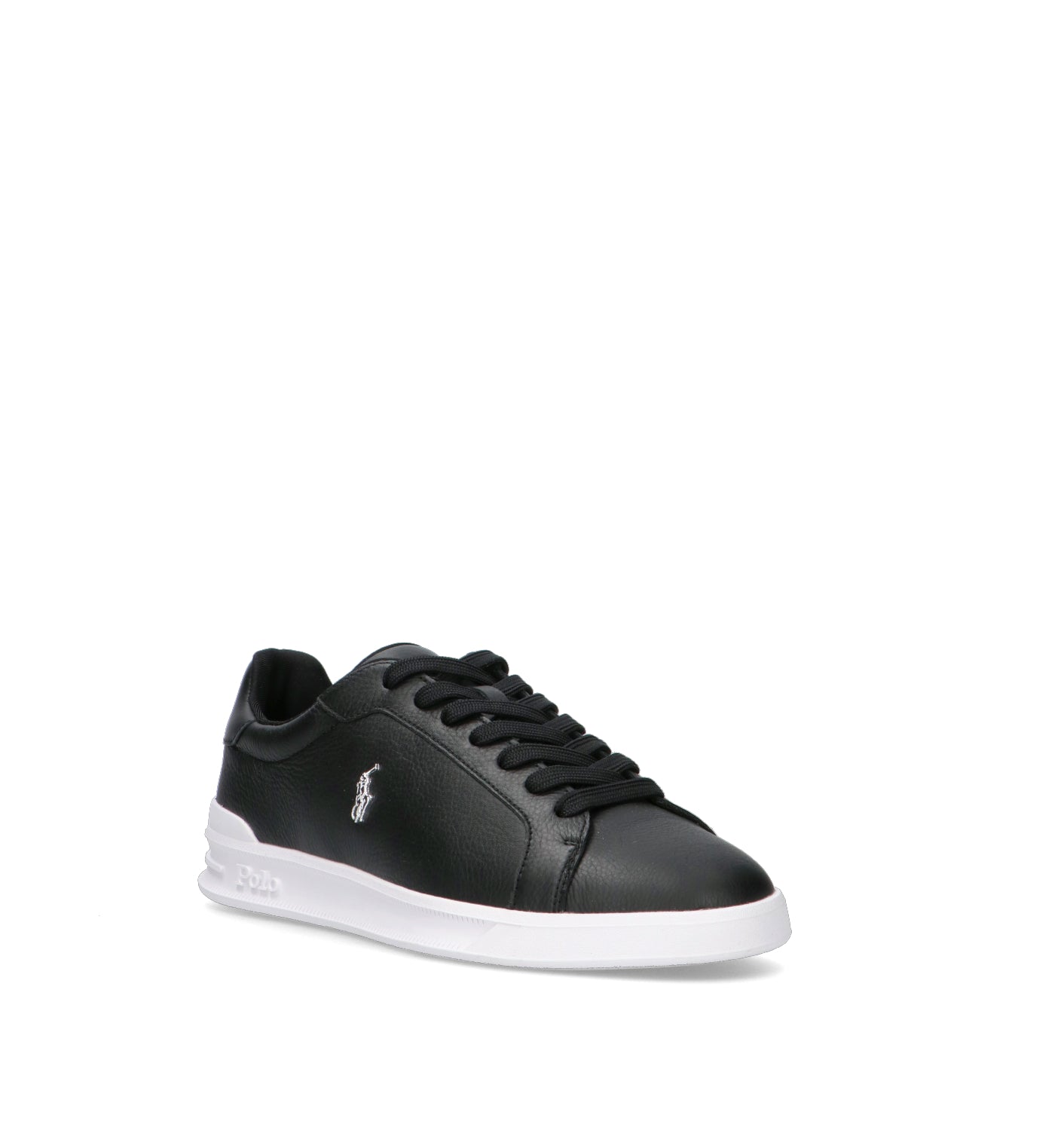 RALPH LAUREN Sneaker donna nera in pelle