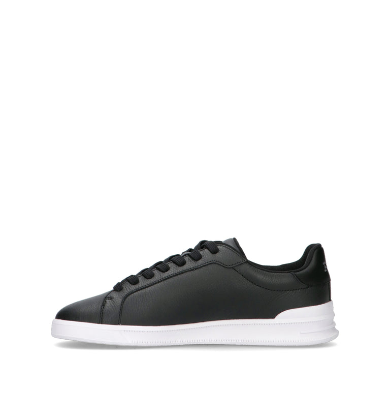 RALPH LAUREN Sneaker donna nera in pelle