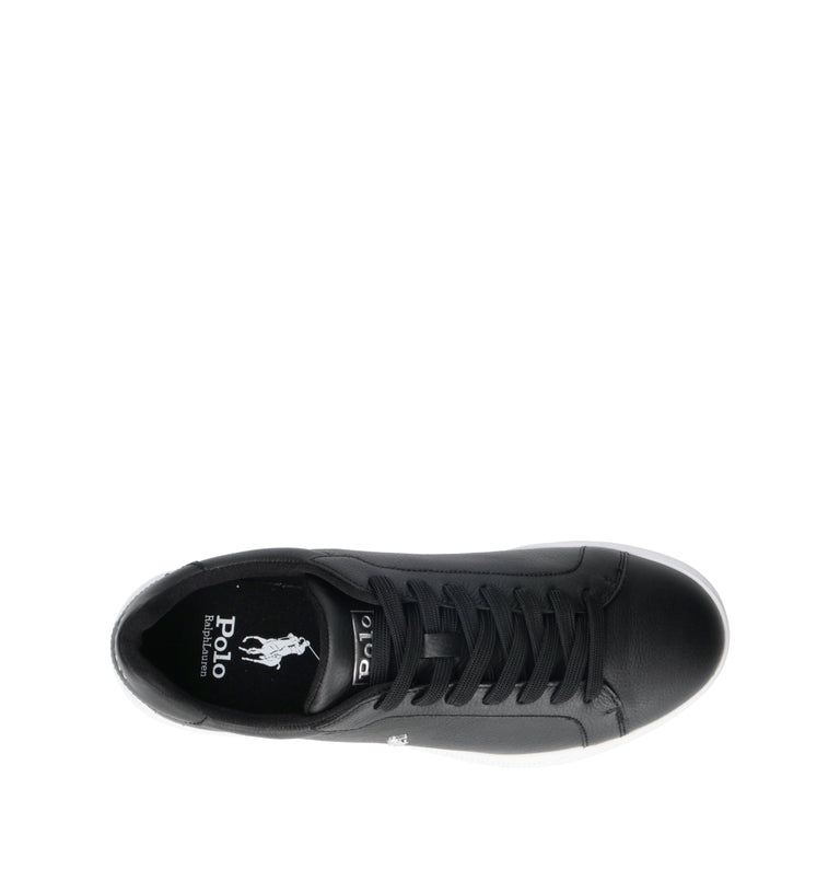 RALPH LAUREN Sneaker donna nera in pelle