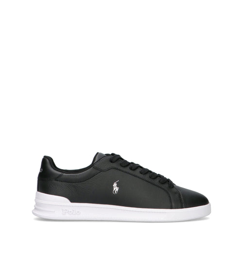 RALPH LAUREN Sneaker donna nera in pelle