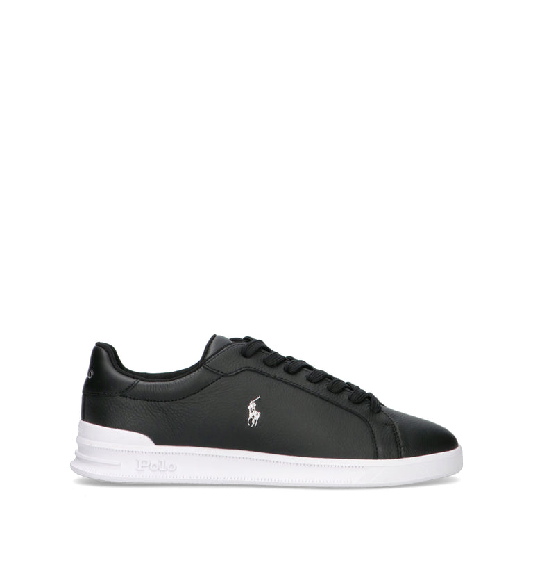 RALPH LAUREN Sneaker donna nera in pelle