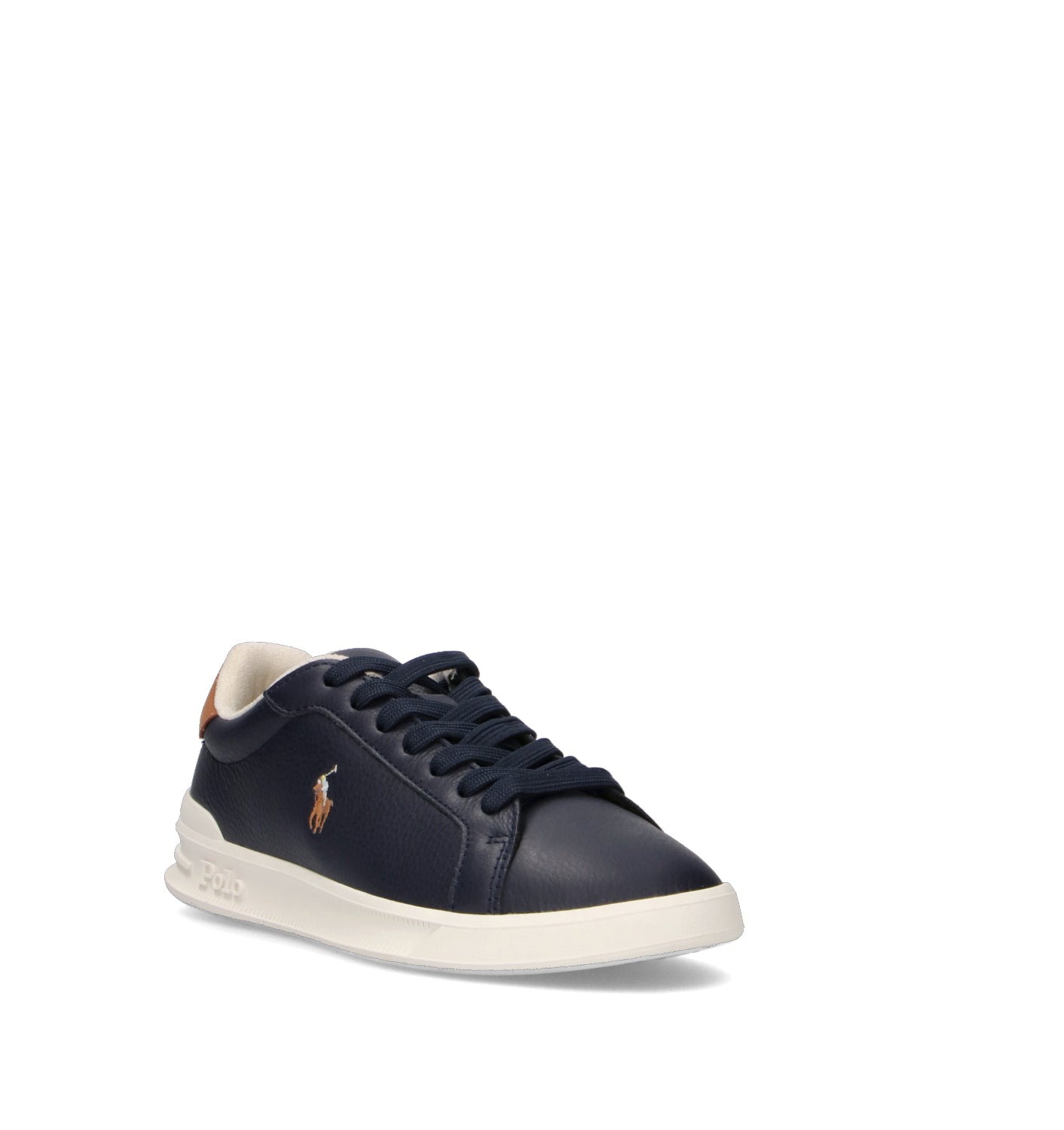 RALPH LAUREN Sneaker donna blu in pelle