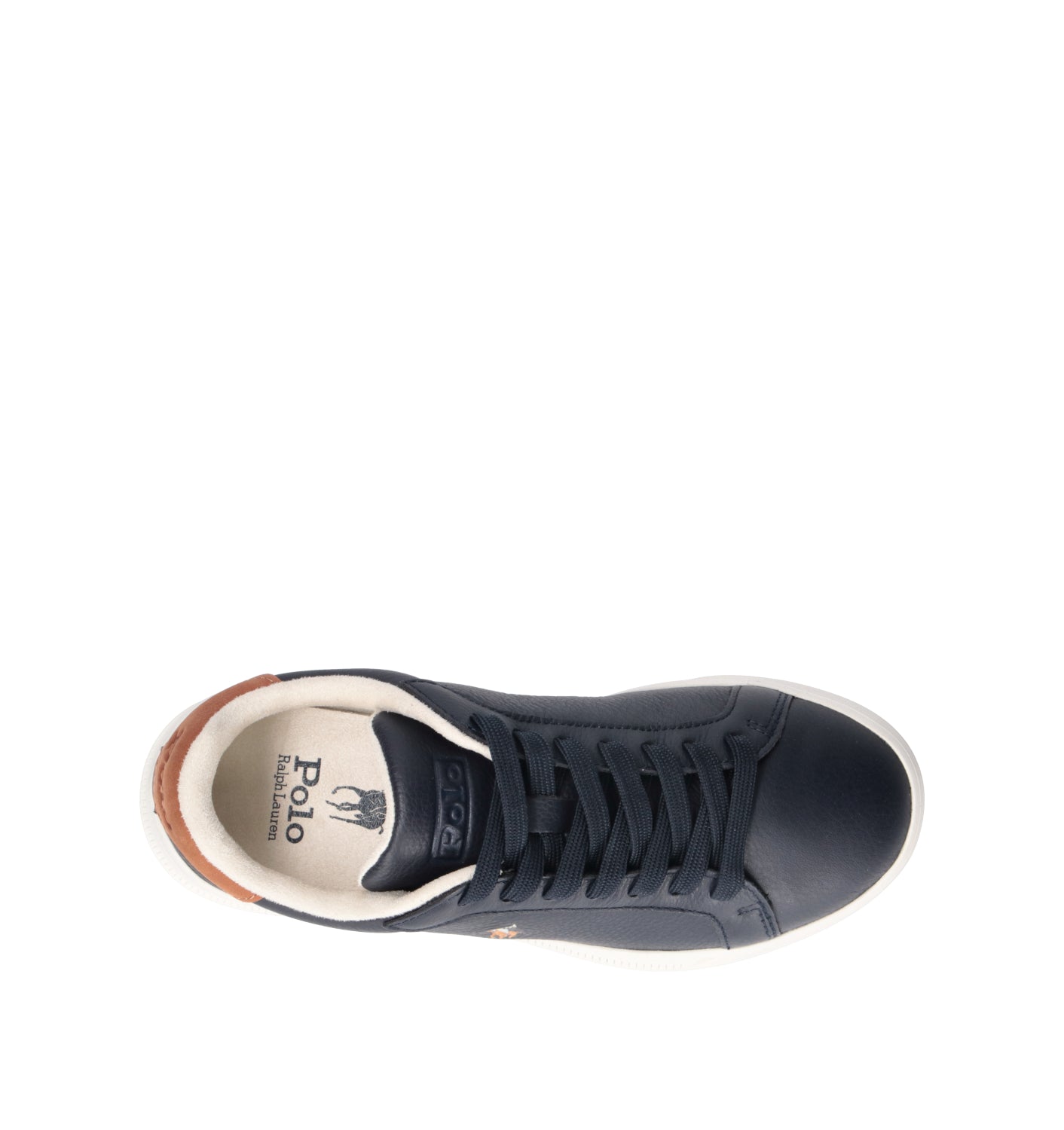 RALPH LAUREN Sneaker donna blu in pelle