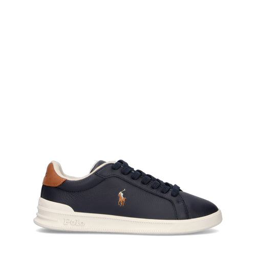 RALPH LAUREN Sneaker donna blu in pelle