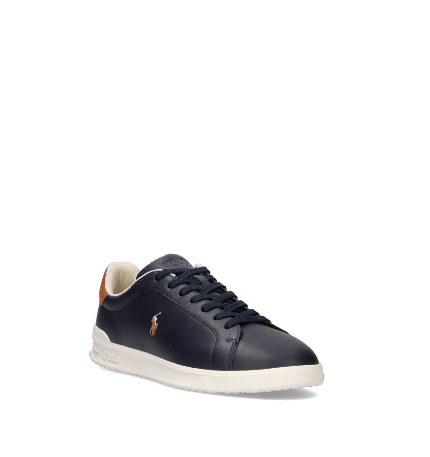 RALPH LAUREN Sneaker uomo blu in pelle