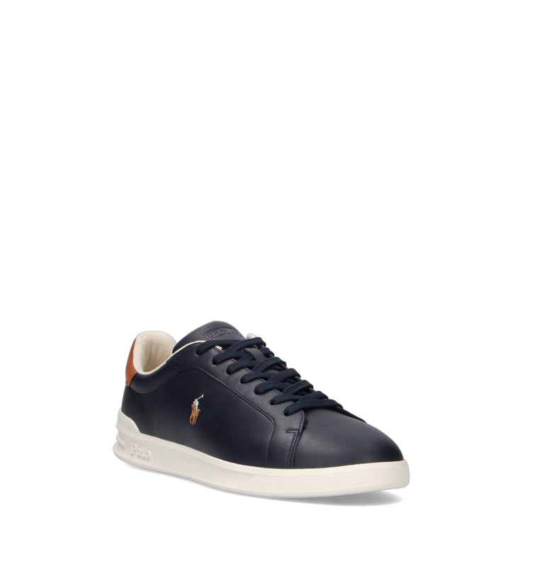 RALPH LAUREN Sneaker uomo blu in pelle