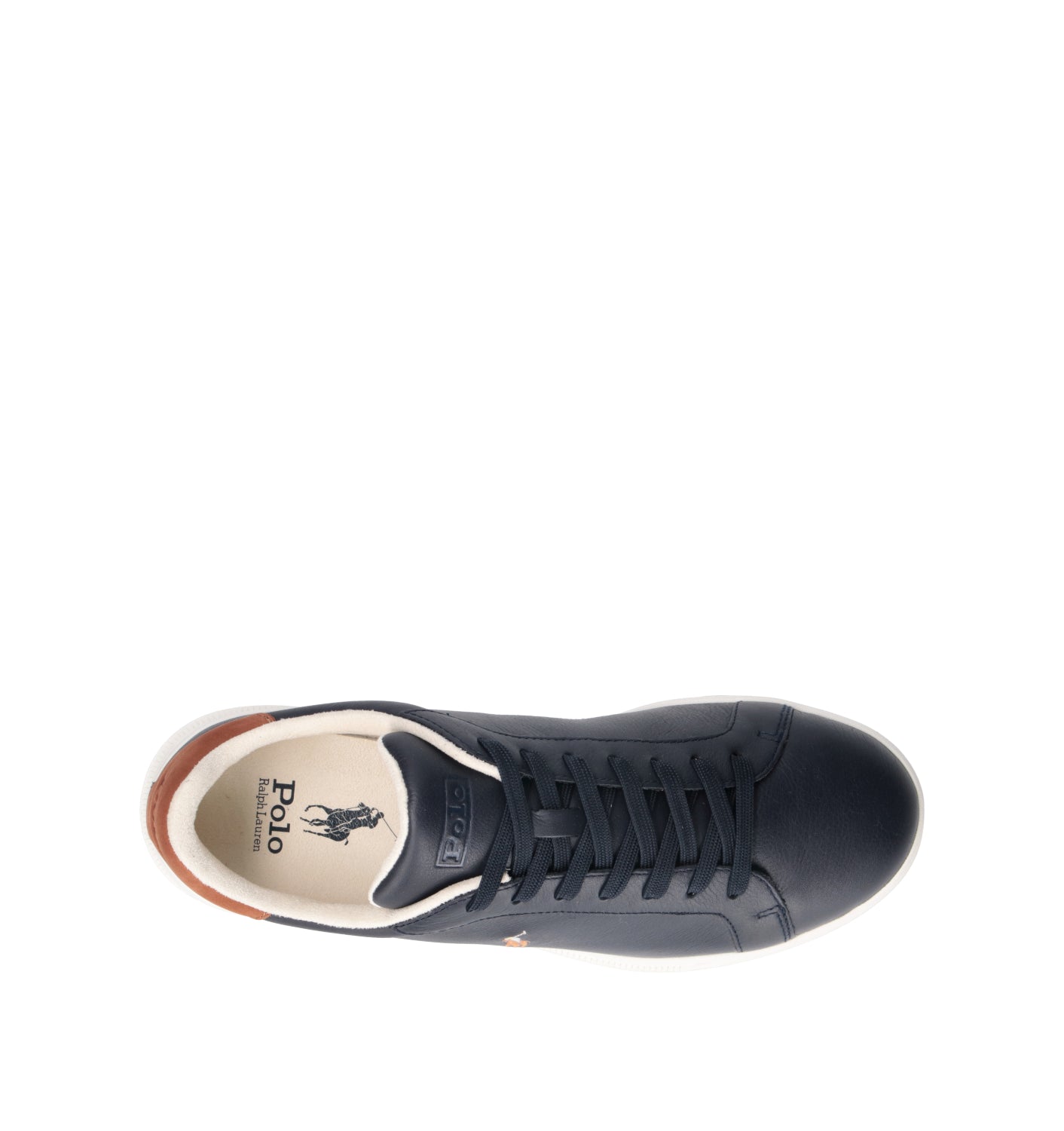 RALPH LAUREN Sneaker uomo blu in pelle