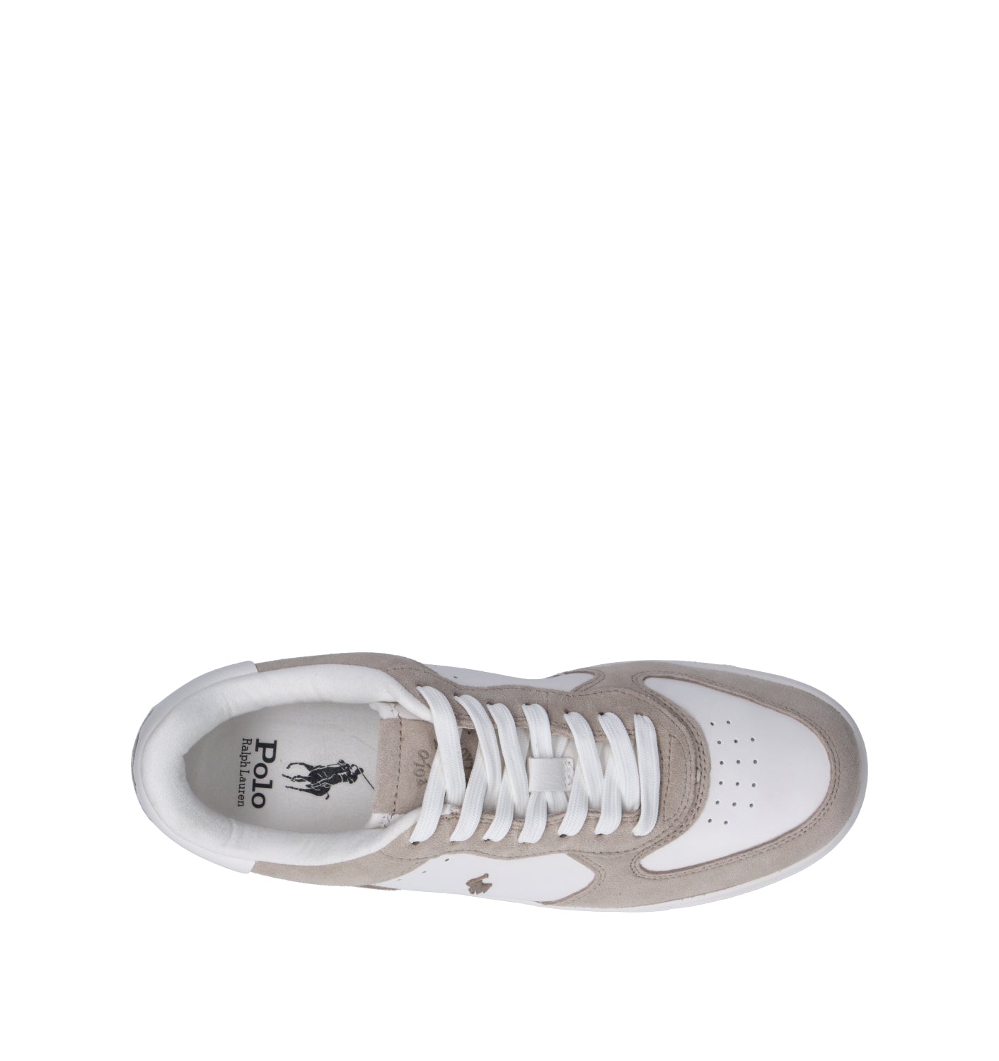 RALPH LAUREN Sneaker uomo bianca in pelle