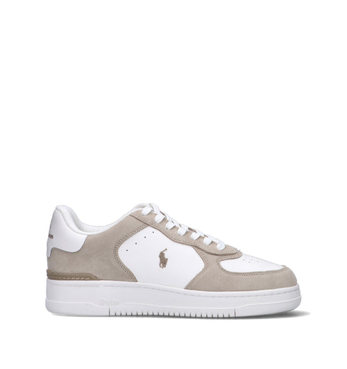 RALPH LAUREN Sneaker uomo bianca in pelle