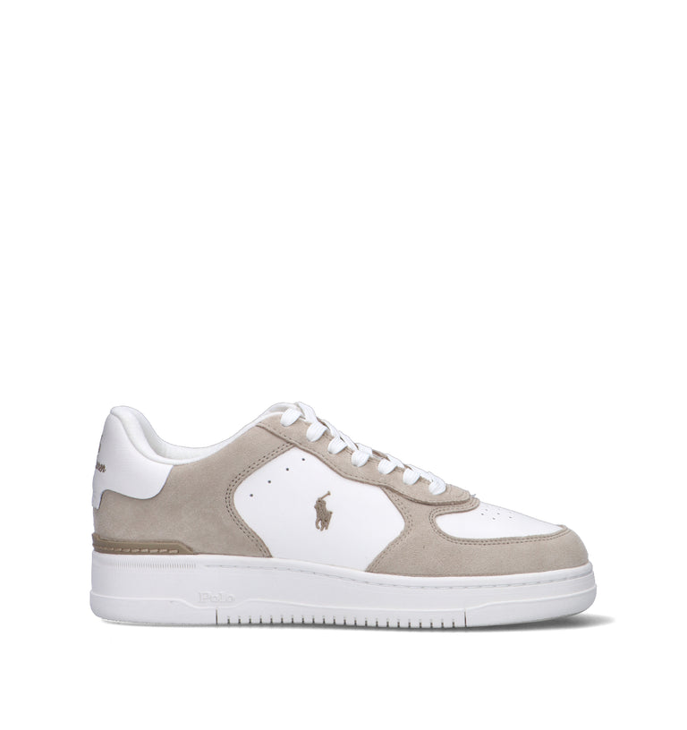 RALPH LAUREN Sneaker uomo bianca in pelle
