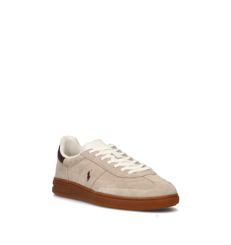 RALPH LAUREN Sneaker uomo beige in suede