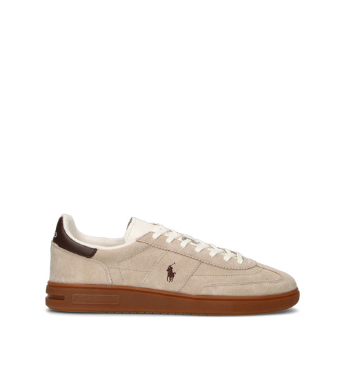 RALPH LAUREN Sneaker uomo beige in suede