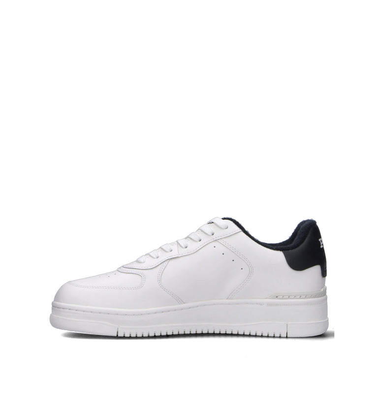 RALPH LAUREN Sneaker uomo bianca/nera in pelle