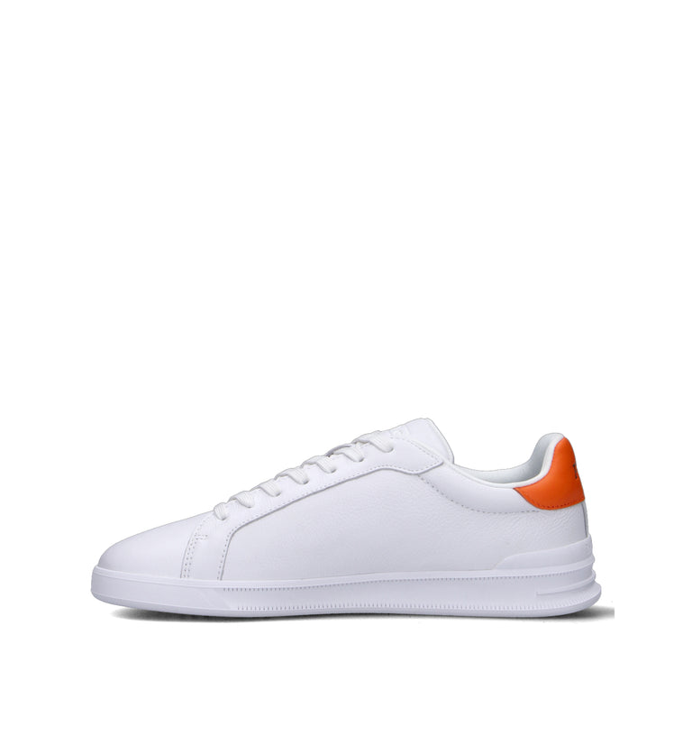 RALPH LAUREN Sneaker uomo bianca in pelle