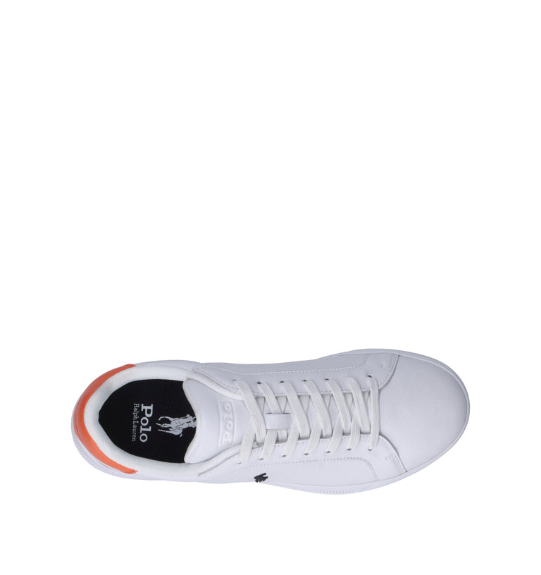 RALPH LAUREN Sneaker uomo bianca in pelle