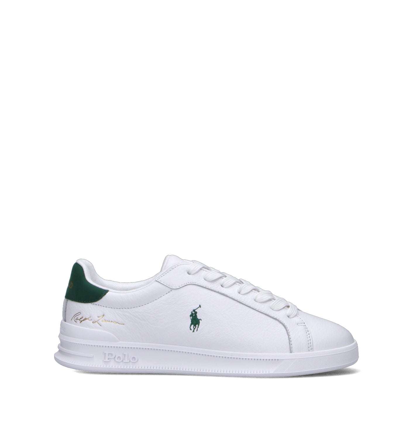 RALPH LAUREN Sneaker donna bianca/verde in pelle