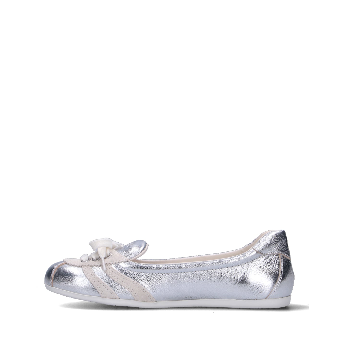 BIBI LOU Ballerina donna argento in pelle