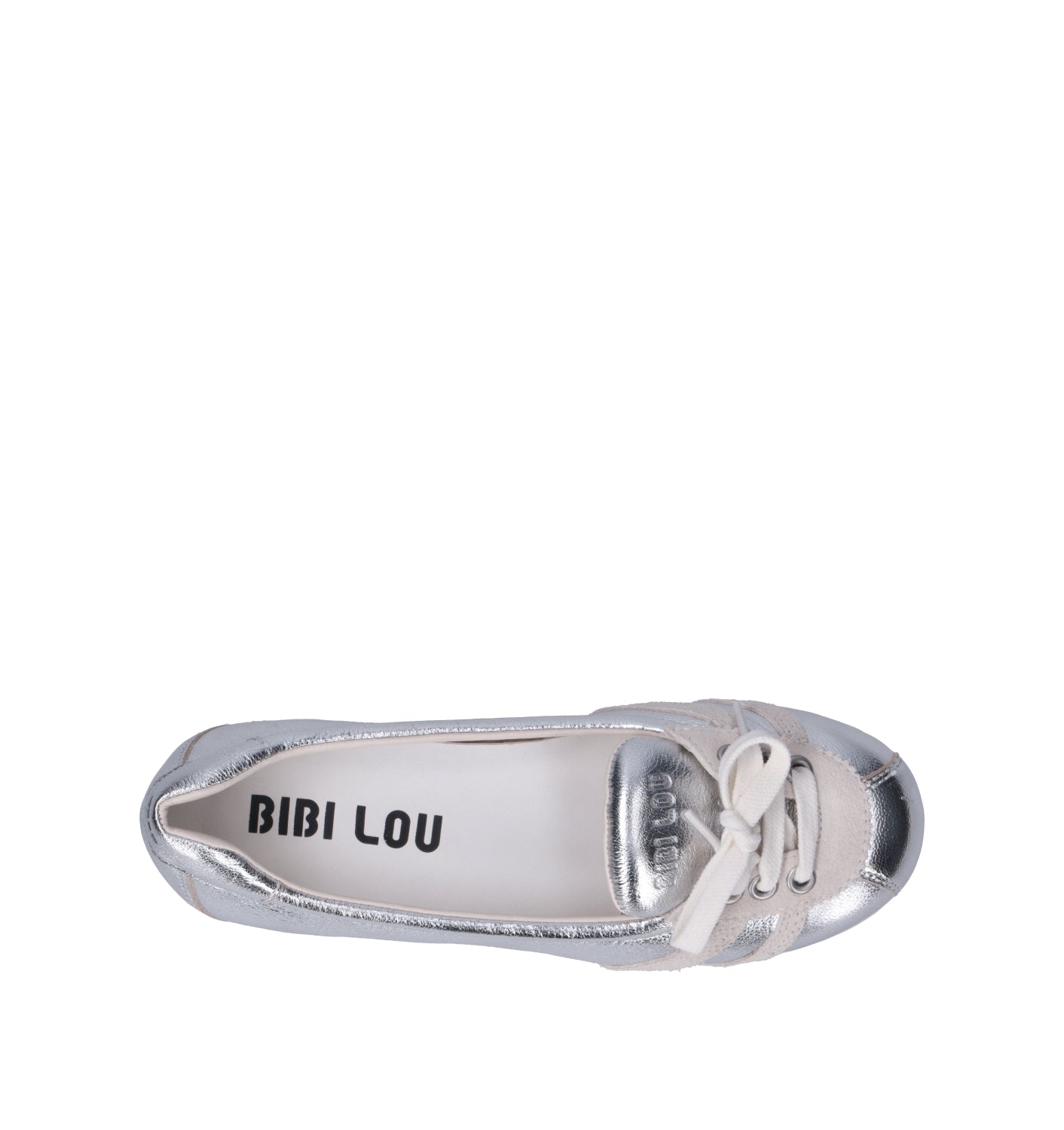 BIBI LOU Ballerina donna argento in pelle