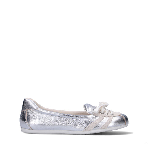 BIBI LOU Ballerina donna argento in pelle
