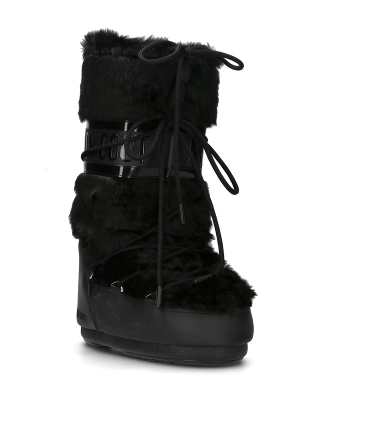 MOON BOOT ICON FAUX FUR Doposci donna nero